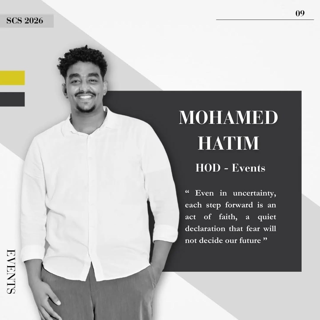 Head of Events Mohamed Hatim
